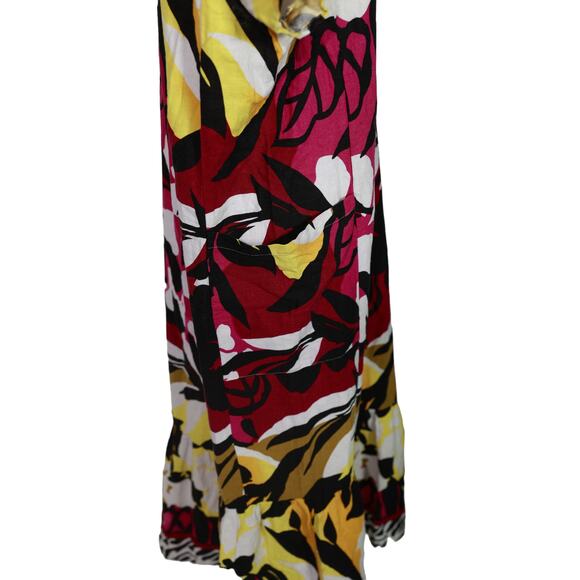 For Cynthia NWT Maxi Dress Lagenlook Linen Blend Hawaii Floral Island Beach XL - Picture 13 of 15